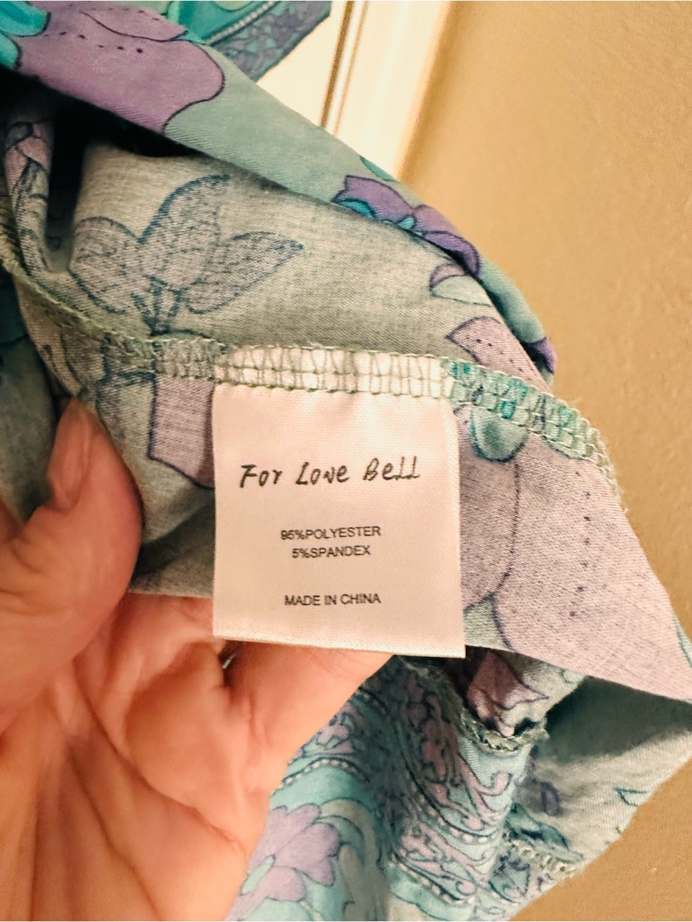 Floral Satin Kimono Robe in Teal & Purple - Picture 2 of 6